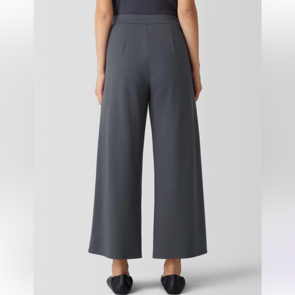 Eileen Fisher Lightweight Ponte Wide-Leg Pants in “ebony” - Picture 3 of 12